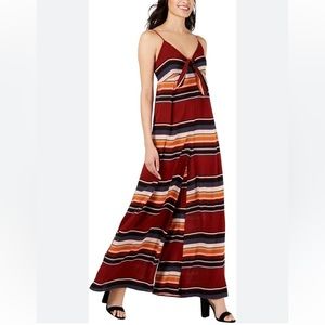 Striped Empire-Waist Jumpsuit